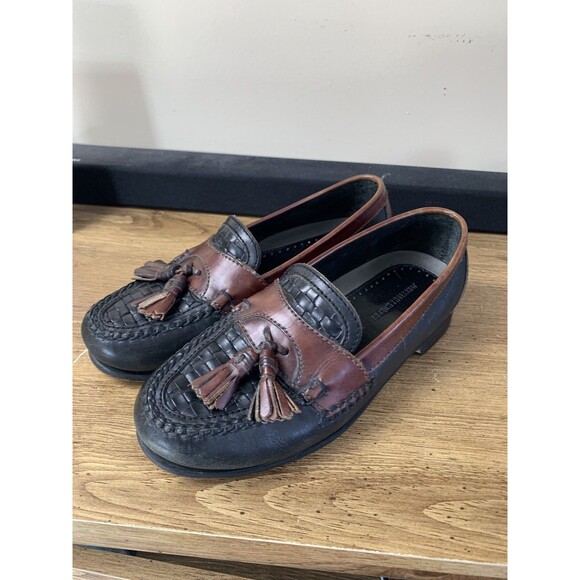 Johnston & Murphy Other - Johnston & Murphy Shoes Men Size 9W Brown & Black Two Tone Hayes Tasseled Brazil